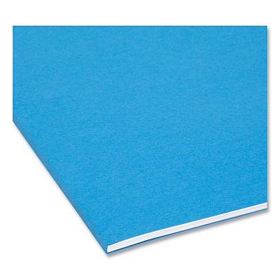 Smead Interior File Folders, 1/3-Cut Tabs: Assorted, Letter Size, 0.75" Expansion, Sky Blue, 100/Box (SMD10287)