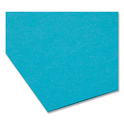 Smead Interior File Folders, 1/3-Cut Tabs: Assorted, Letter Size, 0.75" Expansion, Teal, 100/Box (SMD10291)