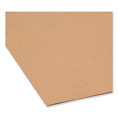 Smead Guide Height Reinforced Heavyweight Kraft File Folder, 2/5-Cut Tabs: Right of Center, Letter, 0.75" Expansion, Brown, 100/Box (SMD10776)