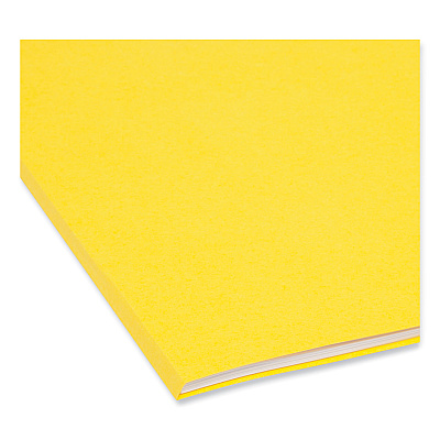 Smead SuperTab Colored File Folders, 1/3-Cut Tabs: Assorted, Letter Size, 0.75" Expansion, 11-pt Stock, Yellow, 100/Box (SMD11984)