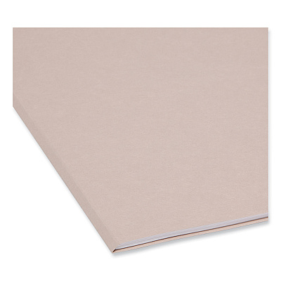 Smead Reinforced Top Tab Colored File Folders, Straight Tabs, Letter Size, 0.75" Expansion, Gray, 100/Box (SMD12310)