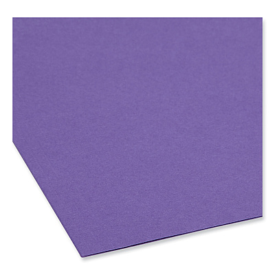 Smead Top Tab Colored Fastener Folders, 0.75" Expansion, 2 Fasteners, Letter Size, Purple Exterior, 50/Box (SMD13040)