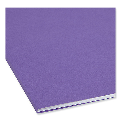 Smead Top Tab Colored Fastener Folders, 0.75" Expansion, 2 Fasteners, Letter Size, Purple Exterior, 50/Box (SMD13040)