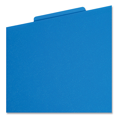 Smead Six-Section Poly Classification Folders, 2" Expansion, 2 Dividers, 6 Fasteners, Letter Size, Blue Exterior, 10/Box (SMD14045)