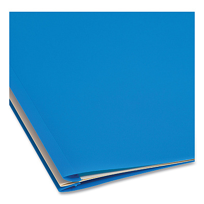 Smead Six-Section Poly Classification Folders, 2" Expansion, 2 Dividers, 6 Fasteners, Letter Size, Blue Exterior, 10/Box (SMD14045)