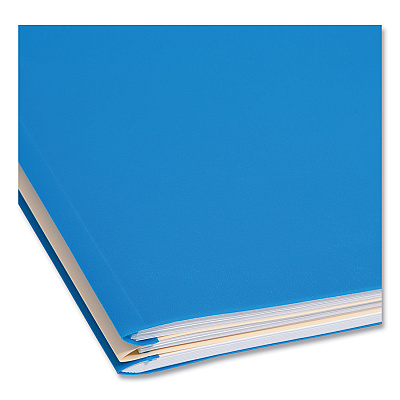 Smead Six-Section Poly Classification Folders, 2" Expansion, 2 Dividers, 6 Fasteners, Letter Size, Blue Exterior, 10/Box (SMD14045)