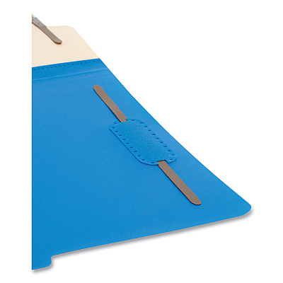 Smead Six-Section Poly Classification Folders, 2" Expansion, 2 Dividers, 6 Fasteners, Letter Size, Blue Exterior, 10/Box (SMD14045)