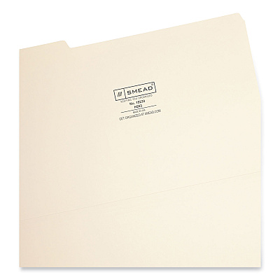Smead Interior File Folders, 1/3-Cut Tabs: Assorted, Legal Size, 0.75" Expansion, Manila, 100/Box (SMD15230)