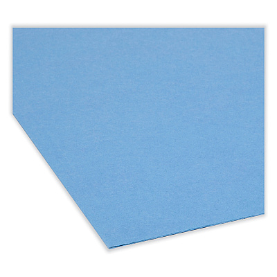 Smead Colored File Folders, 1/3-Cut Tabs: Assorted, Legal Size, 0.75" Expansion, Blue, 100/Box (SMD17043)