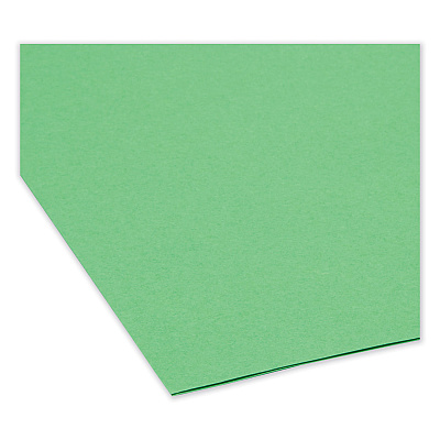 Smead Reinforced Top Tab Colored File Folders, Straight Tabs, Legal Size, 0.75" Expansion, Green, 100/Box (SMD17110)