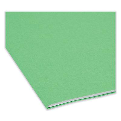 Smead Reinforced Top Tab Colored File Folders, Straight Tabs, Legal Size, 0.75" Expansion, Green, 100/Box (SMD17110)