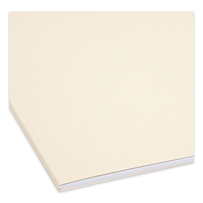 Smead SuperTab Reinforced Guide Height Fastener Folders, 14-pt Manila, 0.75" Expansion, 2 Fasteners, Legal Size, Manila, 50/Box (SMD19545)
