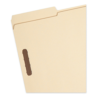 Smead Top Tab Fastener Folders, 1/3-Cut Tabs: Assorted, 0.75" Expansion, 2 Fasteners, Legal Size, Manila Exterior, 50/Box (SMD19547)