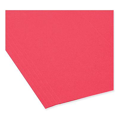 Smead TUFF Hanging Folders with Easy Slide Tab, Letter Size, 1/3-Cut Tabs, Red, 18/Box (SMD64043)