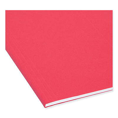 Smead TUFF Hanging Folders with Easy Slide Tab, Letter Size, 1/3-Cut Tabs, Red, 18/Box (SMD64043)