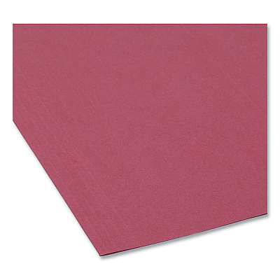 Smead Colored Hanging File Folders with 1/5 Cut Tabs, Letter Size, 1/5-Cut Tabs, Maroon, 25/Box (SMD64073)