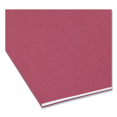 Smead Colored Hanging File Folders with 1/5 Cut Tabs, Letter Size, 1/5-Cut Tabs, Maroon, 25/Box (SMD64073)