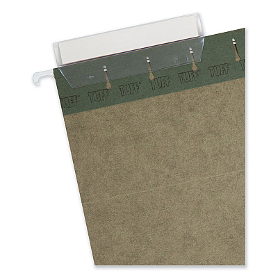 Smead TUFF Hanging Folders with Easy Slide Tab, Legal Size, 1/3-Cut Tabs, Standard Green, 20/Box (SMD64136)
