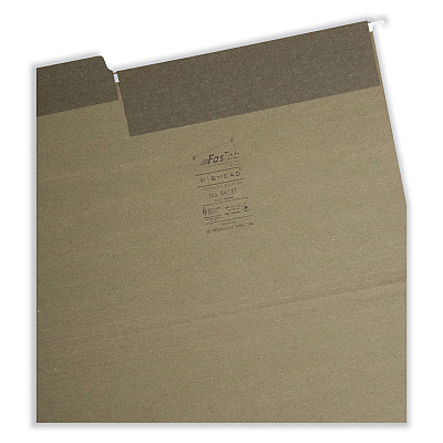 Smead FasTab Hanging Folders, Legal Size, 1/3-Cut Tabs, Standard Green, 20/Box (SMD64137)