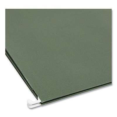 Smead Hanging Pockets with Full-Height Gusset, 1 Section, 1.75" Capacity, Legal Size, Standard Green, 25/Box (SMD64318)
