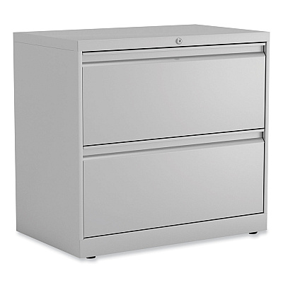 Alera Lateral File, 2 Legal/Letter-Size File Drawers, Light Gray, 36" x 18.63" x 28" (ALEHLF3029LG)