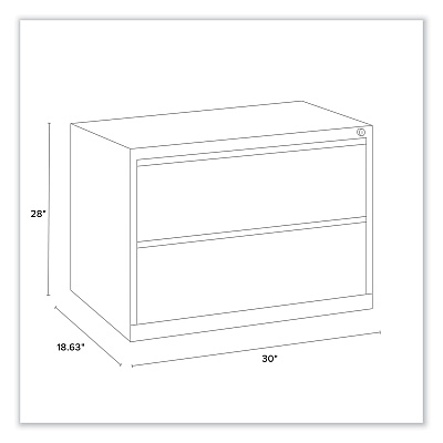 Alera Lateral File, 2 Legal/Letter-Size File Drawers, Light Gray, 36" x 18.63" x 28" (ALEHLF3029LG)