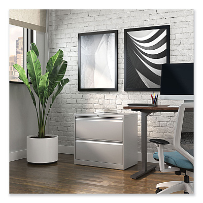 Alera Lateral File, 2 Legal/Letter-Size File Drawers, Light Gray, 36" x 18.63" x 28" (ALEHLF3029LG)