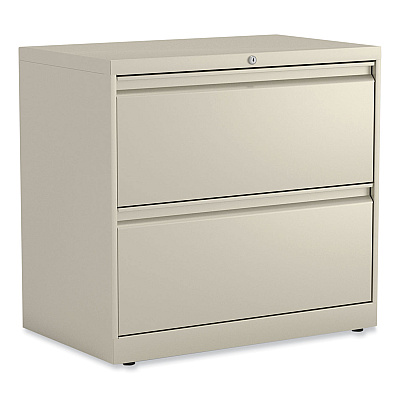 Alera Lateral File, 2 Legal/Letter-Size File Drawers, Putty, 30" x 18.63" x 28" (ALEHLF3029PY)