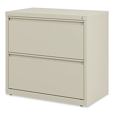 Alera Lateral File, 2 Legal/Letter-Size File Drawers, Putty, 30" x 18.63" x 28" (ALEHLF3029PY)