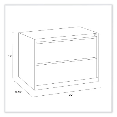 Alera Lateral File, 2 Legal/Letter-Size File Drawers, Putty, 30" x 18.63" x 28" (ALEHLF3029PY)