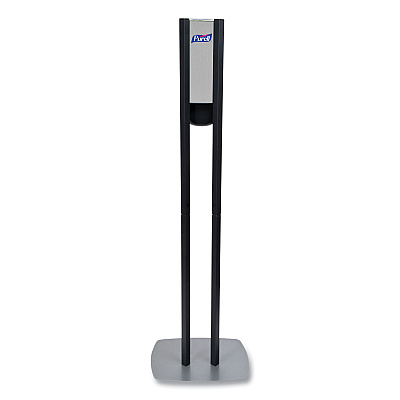 PURELL ES8 Hand Sanitizer Floor Stand with Dispenser, 1,200 mL, 13.5 x 5 x 28.5, Graphite/Silver (GOJ7218DS)