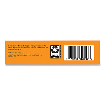 BIC PrevaGuard Permanent Marker, Fine Bullet Tip, Black, 12/Pack (BICGAPM11BLK)