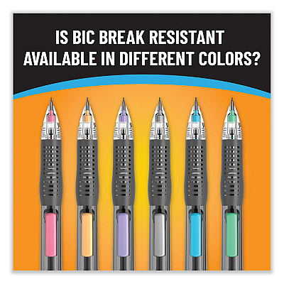 BIC Break-Resistant Mechanical Pencils with Erasers, 0.7 mm, HB (#2), Black Lead, Assorted Barrel Colors, 2/Pack (BICMV7PRP2BLK)