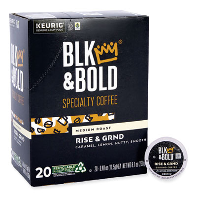 BLK & Bold Rise and GRND K-Cups, 20/Box (BKDOKB90055)