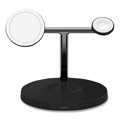 Belkin BOOST CHARGE Pro 3-in-1 Wireless Charger, 15 W, Black (BELWIZ017TTBK)