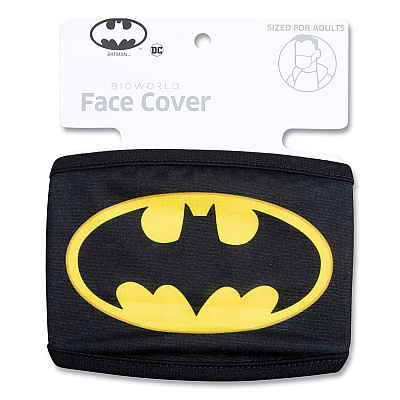Bioworld Cloth Face Mask, Batman Logo Print, Cotton/Polyester/Spandex, Adult (BWR9MZNBTM00SB0)