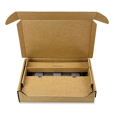 EPE USA Laptop Shipping Box, One-Piece Foldover (OPF), Large, 17.25" x 11.68" x 3.75", Brown Kraft (EPULTCS00401)