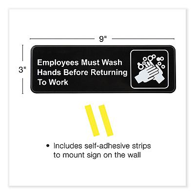 General Printing & Design Indoor/Outdoor Restroom with Braille Text, 6" x 9", Black Face, White Graphics, 3/Pack (EXOHD0049S)