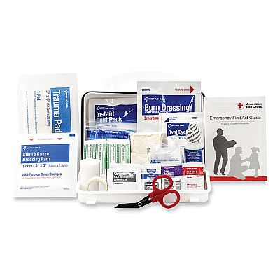 First Aid Only ANSI 2021 First Aid Kit for 10 People, 76 Pieces, Plastic Case (FAO91322)