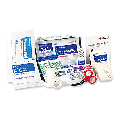 First Aid Only ANSI 2021 First Aid Kit for 10 People, 76 Pieces, Metal Case (FAO91323)