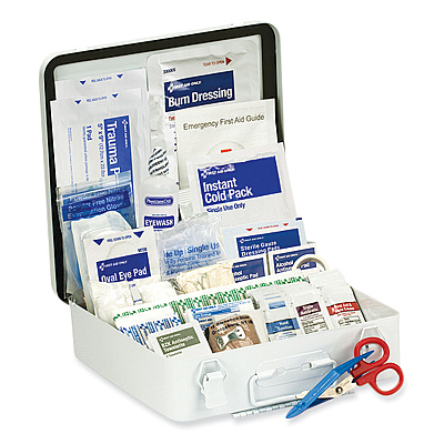 First Aid Only ANSI 2021 Type III First Aid Kit for 50 People, 184 Pieces, Metal Case (FAO91328)
