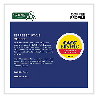 Cafe Bustelo Espresso Style K-Cups, 48/Box (GMT5000346117)