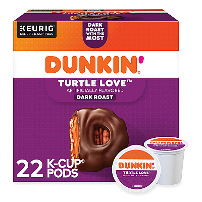 Dunkin Donuts K-Cup Pods, Turtle Love Coffee, 22/Box (GMT5000367615)