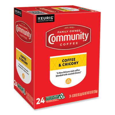 Community Coffee Coffee and Chicory K-Cup, 24/Box (GMT5000374326)