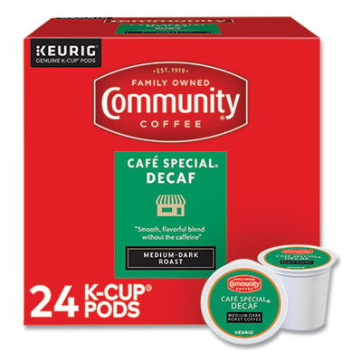 Community Coffee Cafe Special Decaf K-Cup, 24/Box (GMT5000374327)