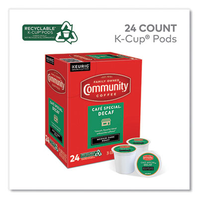 Community Coffee Cafe Special Decaf K-Cup, 24/Box (GMT5000374327)