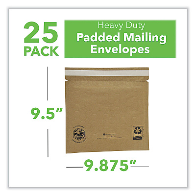 ipg Curby Mailer Self-Sealing Recyclable Mailer, Paper Padding, Self-Adhesive, #2, 11.38 x 9.5, 30/Carton (IPGCBML2C)