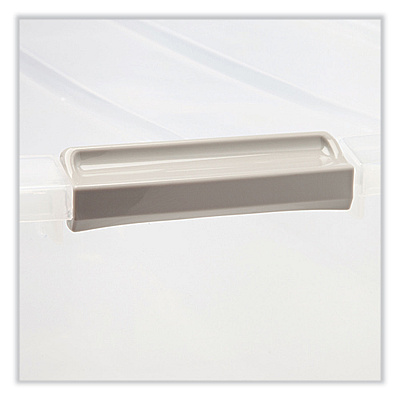 IRIS 50 Qt. Latch Lid Underbed Storage Box, 17.75" x 32.5" x 6.5", Clear (IRS100118)