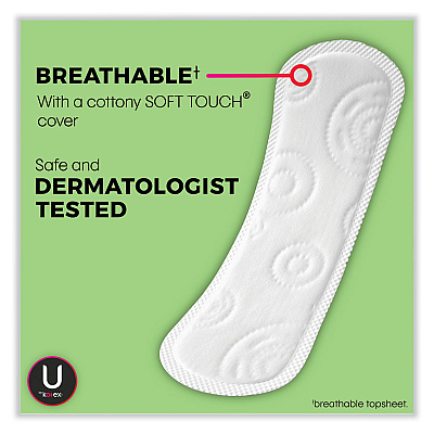 U by U by U by Kotex Security Lightdays Liners, Unscented, 129/Pack (49060)