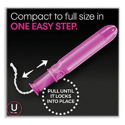 U by U by U by Kotex Click Compact Tampons, Super, 32/Pack (KCC51583)